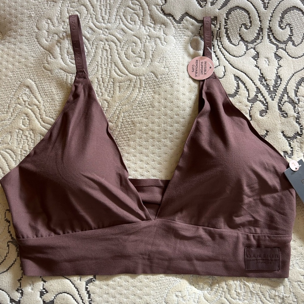 Danskin Brown/purple Bralette; Size L